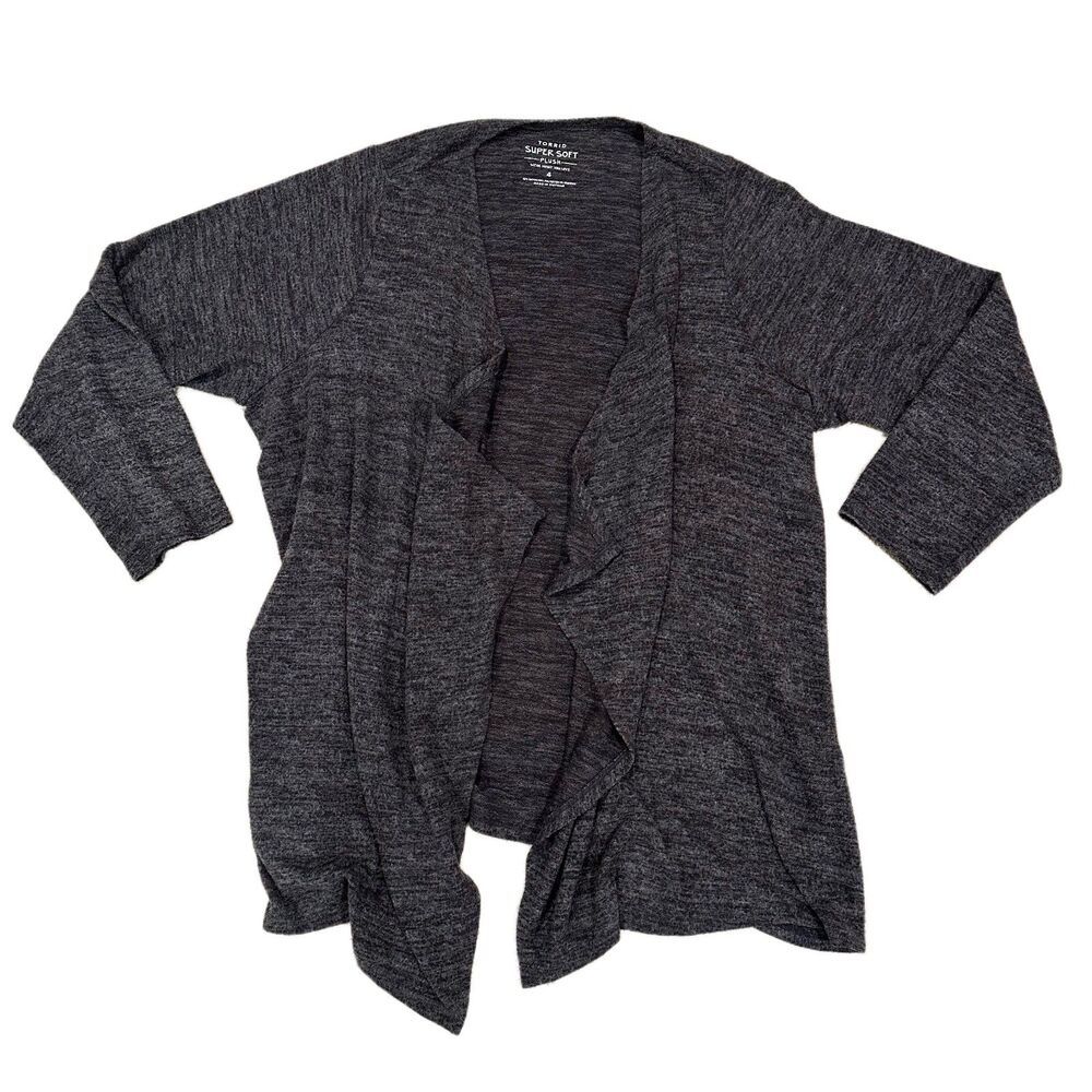 Torrid Gray Super Soft Plush Cardigan Women's Size 4X